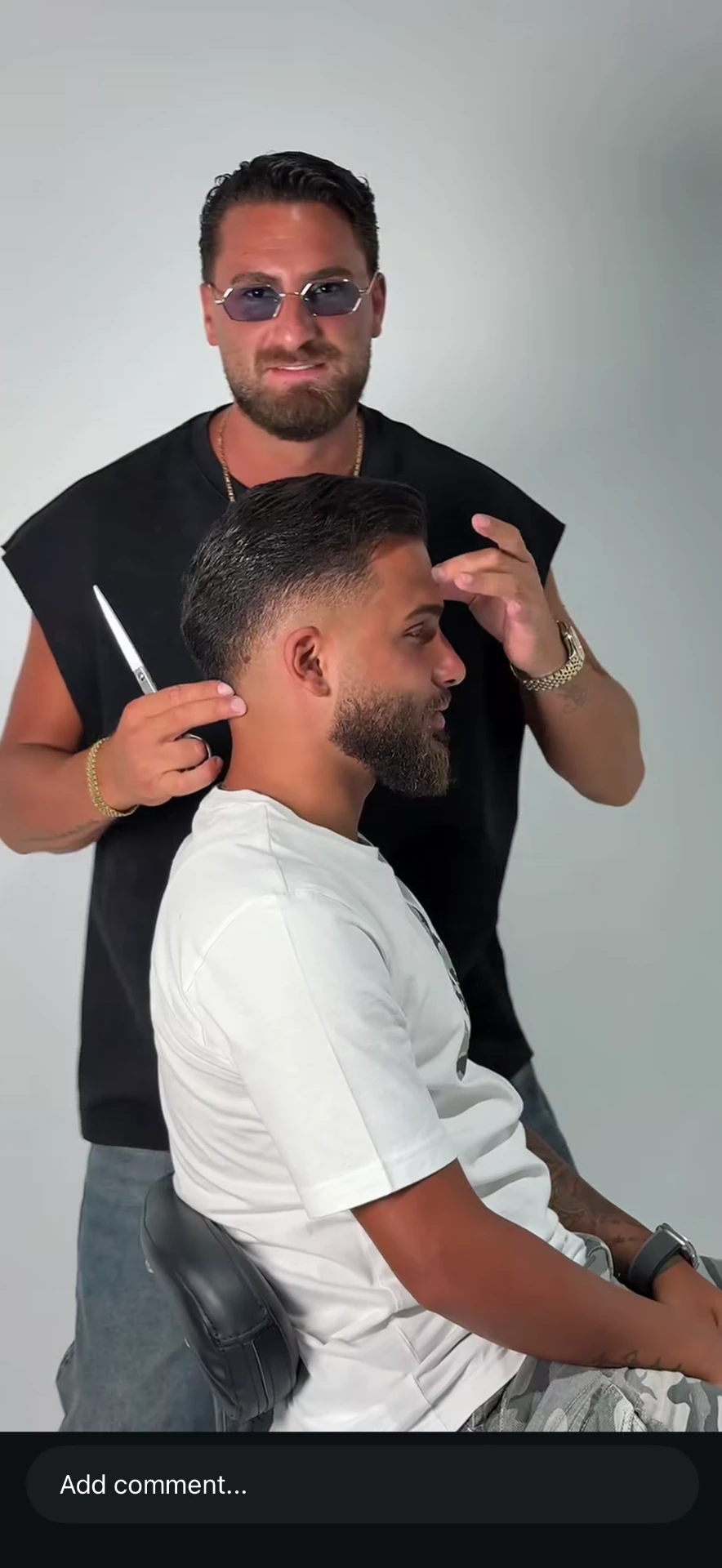 Fresh fade and beard cut by Yoyo and Kreik Barbers